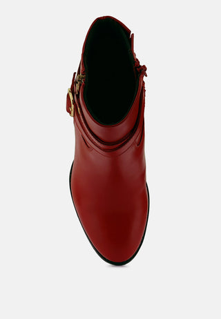 Cat-Track Leather Ankle Boots