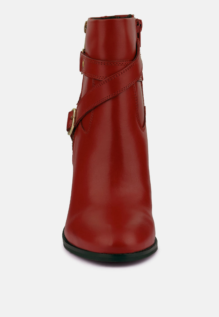 Cat-Track Leather Ankle Boots - Glamourous Grace