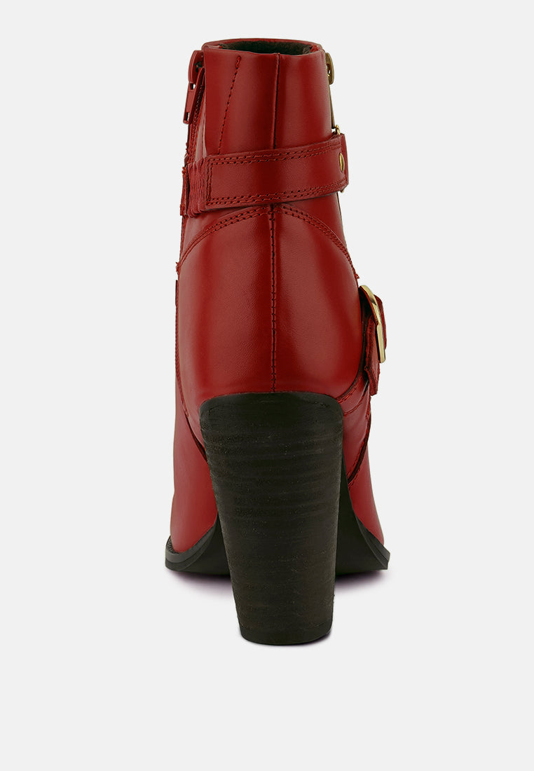 Cat-Track Leather Ankle Boots - Glamourous Grace