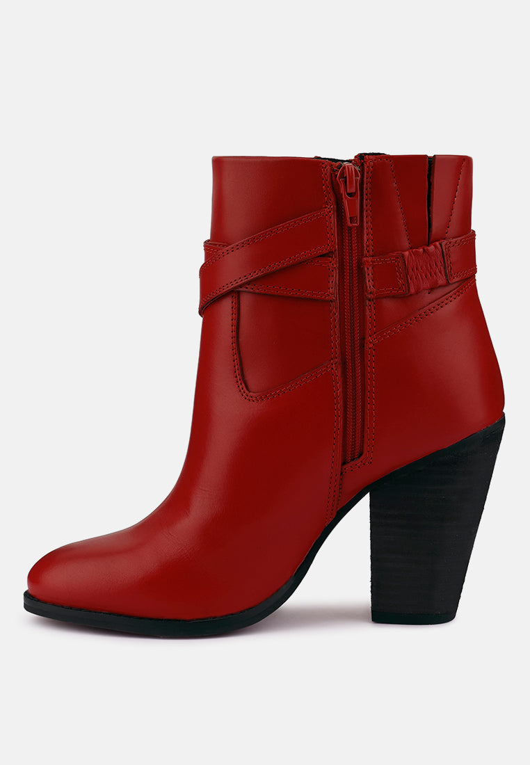 Cat-Track Leather Ankle Boots - Glamourous Grace