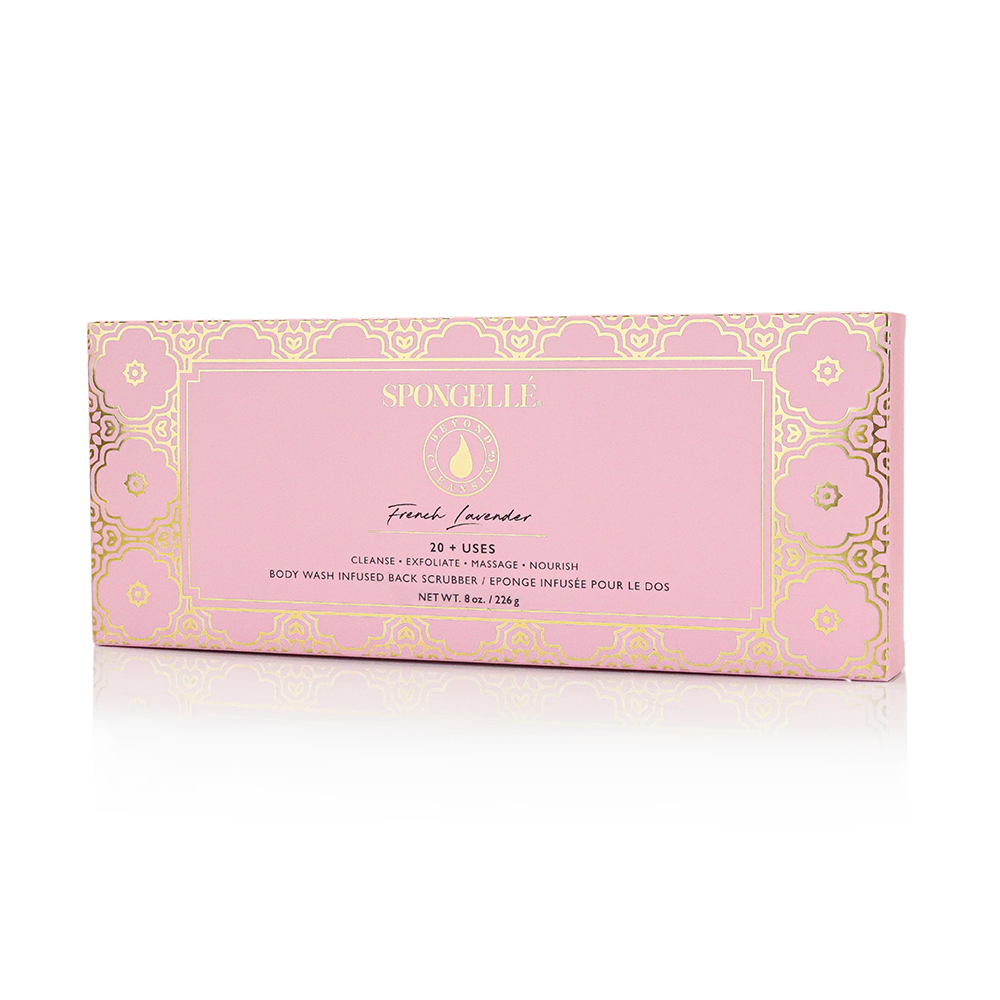 French Lavender Body Wash Infused Back Scrubber - Glamourous Grace