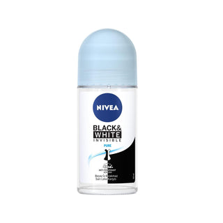 Nivea Invisible Black&White Pure Roll-On Deodorant - 50ml Antiperspirant for Stain-Free Clothing - Glamourous Grace