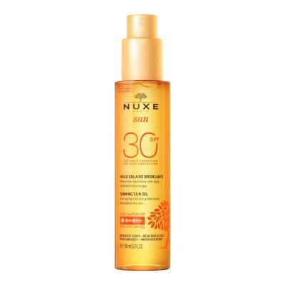 Nuxe Sun Tanning Oil SPF30: Protect & Bronze with Organic Oils & Vitamin E, Water-Resistant Sunscreen for Radiant Skin - Glamourous Grace