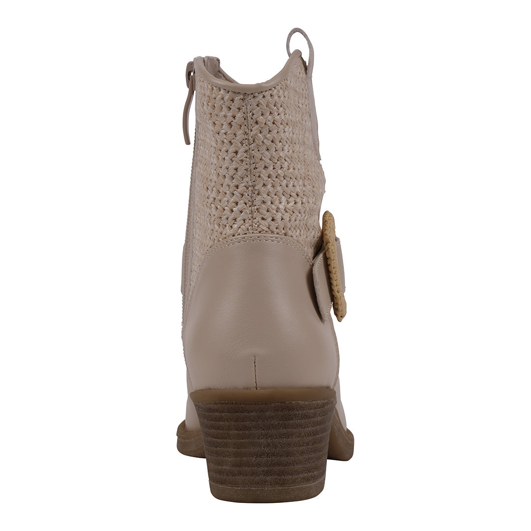 Avery Beige Western Booties - Glamourous Grace