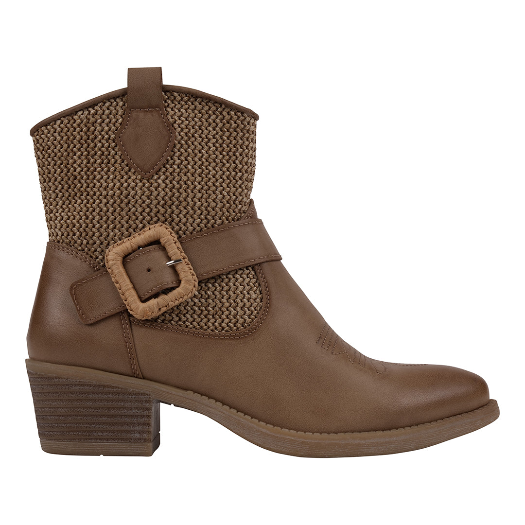 Avery Taupe Western Booties - Glamourous Grace
