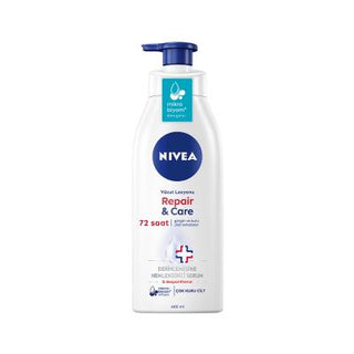 Nivea Repair Body Lotion for Dry Skin - 400ml - Intense Moisture, Dexpanthenol, Fast Absorbing - Relief for Very Dry Skin - Glamourous Grace