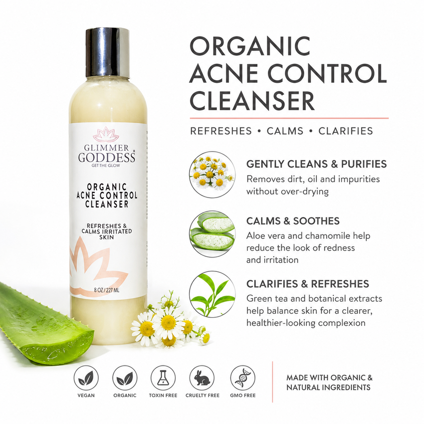 Organic Acne Cleanser – Gentle Face & Body Wash - Glamourous Grace