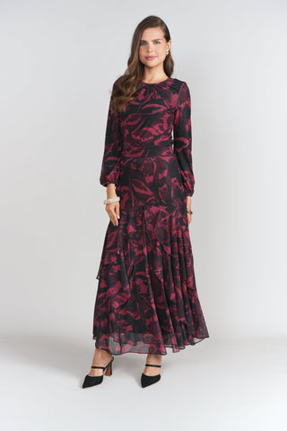 Jodi Skirt- Fuchsia Florals