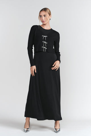 Bows Cardi- Black