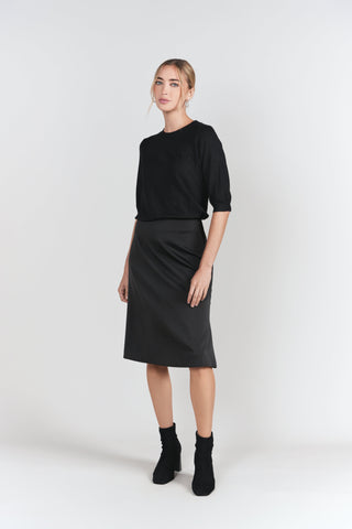 Naomie Slip Skirt 23"- Black