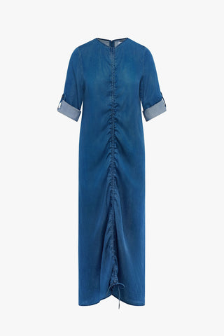 Denim Kimono Style Dress - Dark Blue