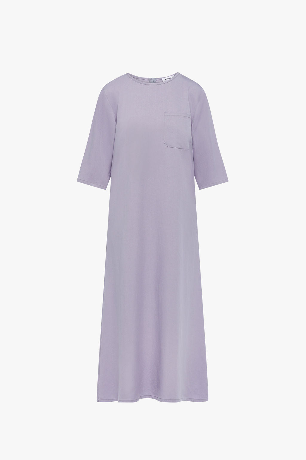 Tencel Pocket Midi Dress- Lilac