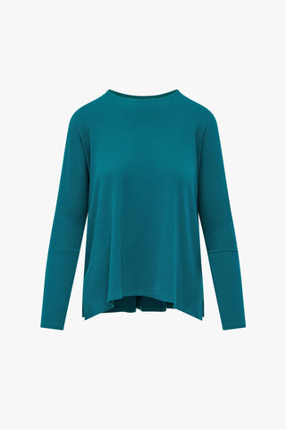 Dolman Sleeve Ribbed Top- Teal