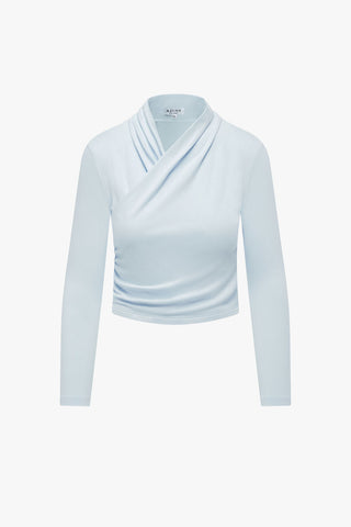 Yael Cotton Top- Sky Blue