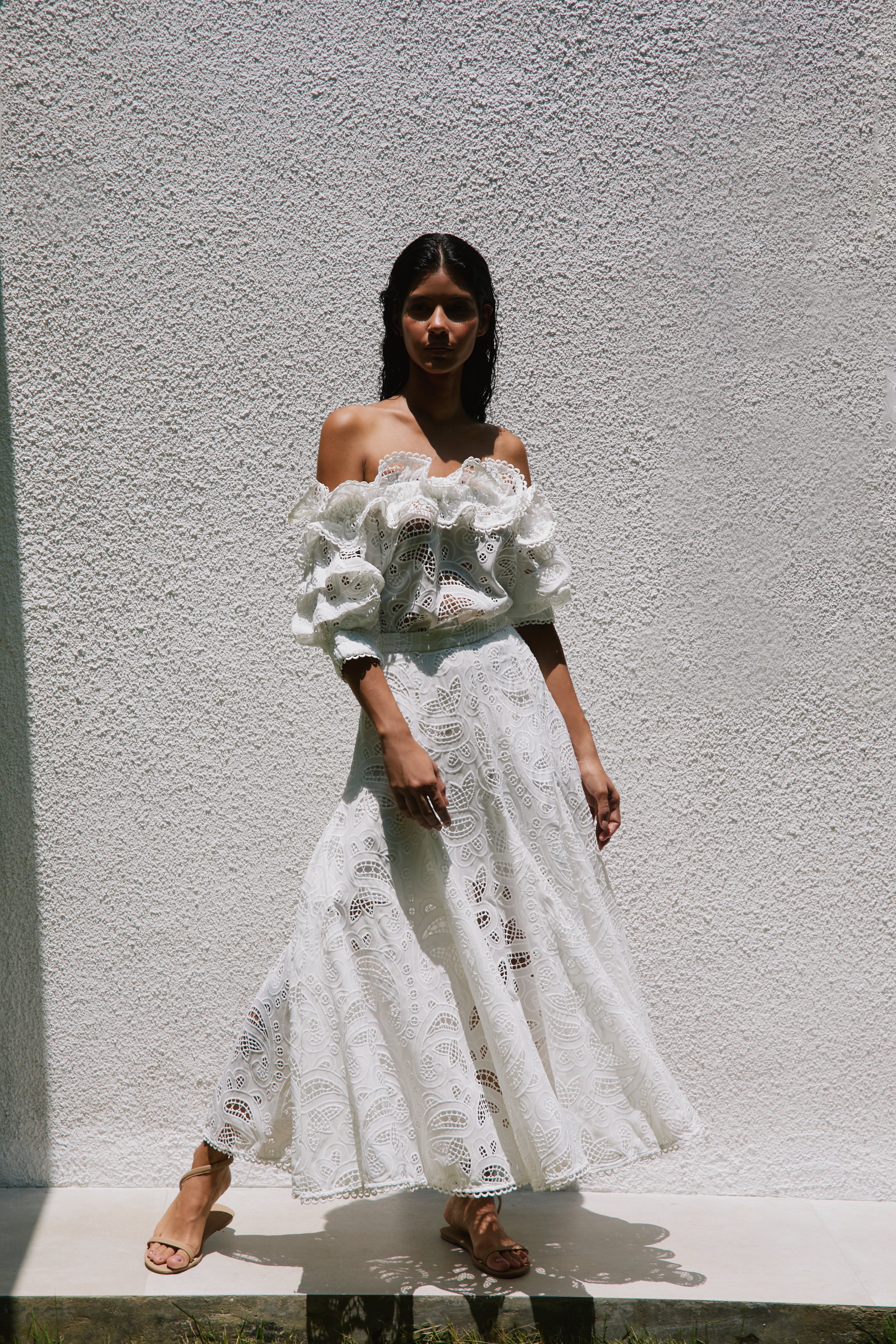 LA BOTANICA SKIRT IN WHITE EYELET - Glamourous Grace