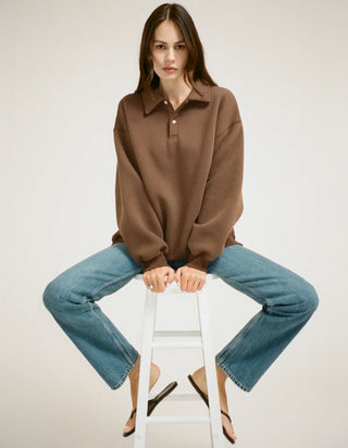 Airport Sweatshirt Chocolate - Glamourous Grace