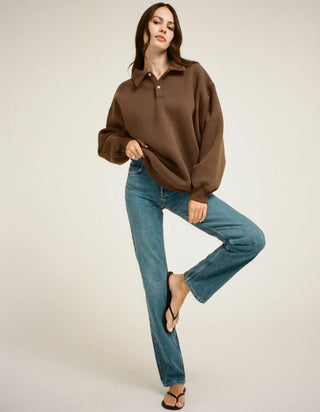 Airport Sweatshirt Chocolate - Glamourous Grace