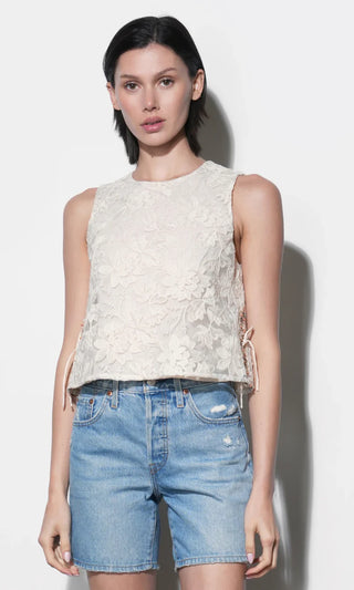 Alba Lace Embroidered Tank Top
