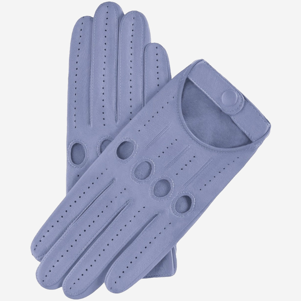 Alessa (sky) - Classic Italian lambskin leather driving gloves - Glamourous Grace