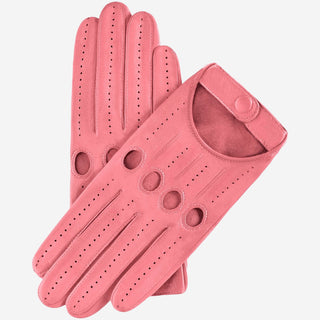 Alessa (pink) - Classic Italian lambskin leather driving gloves - Glamourous Grace