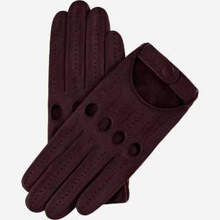 Alessa (oxblood) - Classic Italian lambskin leather driving gloves - Glamourous Grace