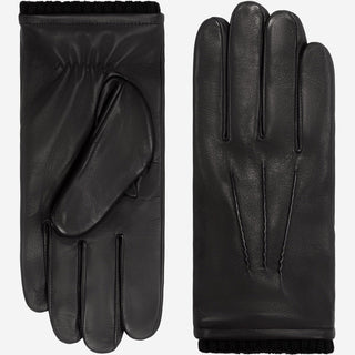 Alessandro (black) - Italian lambskin leather gloves with cashmere lining & touchscreen feature - Glamourous Grace