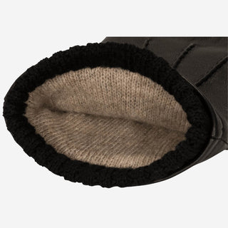 Alessandro (black) - Italian lambskin leather gloves with cashmere lining & touchscreen feature - Glamourous Grace