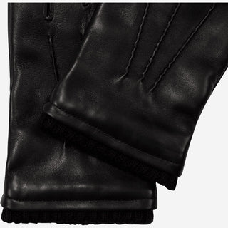Alessandro (black) - Italian lambskin leather gloves with cashmere lining & touchscreen feature - Glamourous Grace