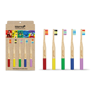 Kids Bamboo Toothbrushes 5-Pack