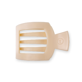 Almond Beige Medium Flat Square Hair Clip - Glamourous Grace