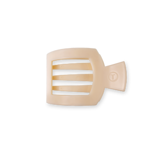 Almond Beige Small Flat Square Hair Clip - Glamourous Grace