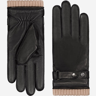 Alonzo (black) - Italian lambskin leather gloves with cashmere lining & touchscreen feature - Glamourous Grace