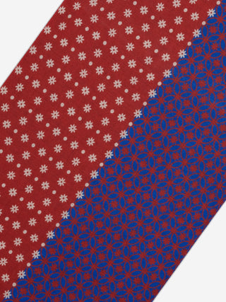 Andrea (red/blue) - Soft and lightweight Italian scarf from 100% wool - Glamourous Grace