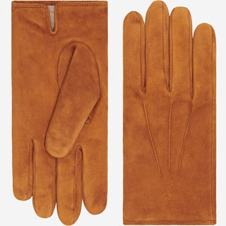 Angelo (cognac) – Italian suede leather gloves with luxurious cashmere lining - Glamourous Grace