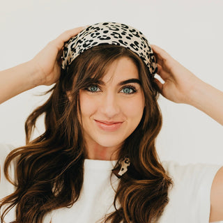 Edna Animal Print Square Scarf