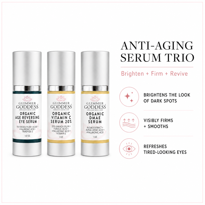 Organic Anti-Aging Trio – Vitamin C & Firming Serums - Glamourous Grace