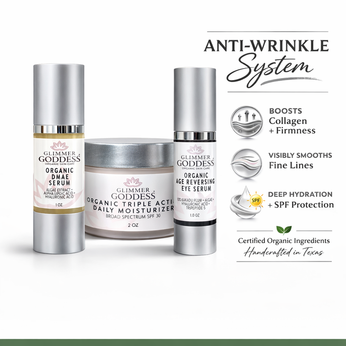 Organic Anti-Wrinkle Trio – 3-Step Collagen Boosting System - Glamourous Grace