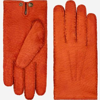 Antonio (orange) - Luxurious Italian peccary leather gloves with cashmere lining - Glamourous Grace