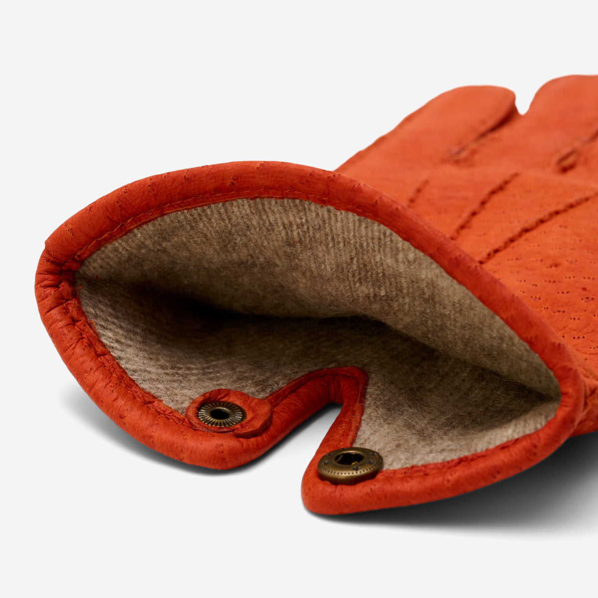 Antonio (orange) - Luxurious Italian peccary leather gloves with cashmere lining - Glamourous Grace