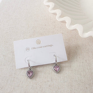 Aphrodite Heart Dangle Earrings - WATERPROOF