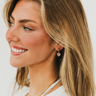 Aphrodite Heart Dangle Earrings - WATERPROOF