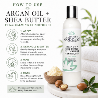 Organic Argan Oil Hair Conditioner – Deep Moisture & Frizz Control - Glamourous Grace
