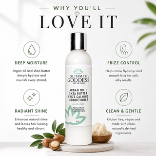 Organic Argan Oil Hair Conditioner – Deep Moisture & Frizz Control - Glamourous Grace