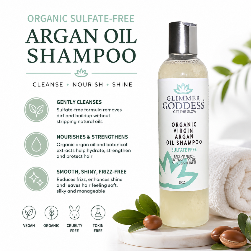 Organic Sulfate-Free Shampoo with Argan Oil for Healthy Hair - Glamourous Grace