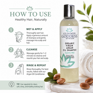 Organic Sulfate-Free Shampoo with Argan Oil for Healthy Hair - Glamourous Grace