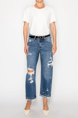 Hybrid High Rise Straight Leg Jeans