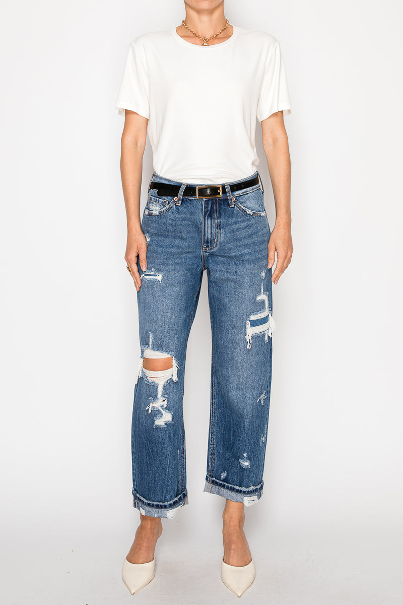 Hybrid High Rise Straight Leg Jeans - Glamourous Grace