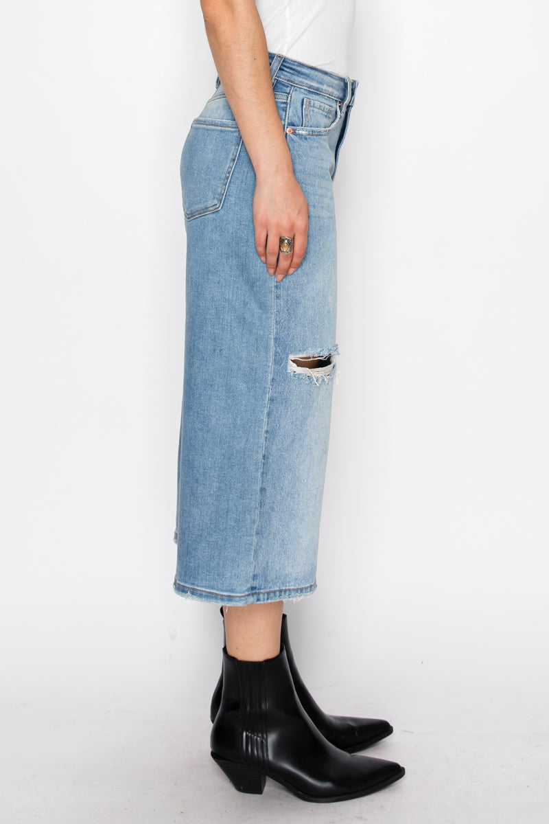 *HYBRID STYLE* ULTRA HIGH RISE RELAXED JORT JEANS - Glamourous Grace