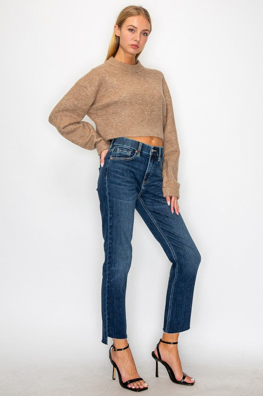Francesca Tummy Control High Rise Straight Jeans - Glamourous Grace