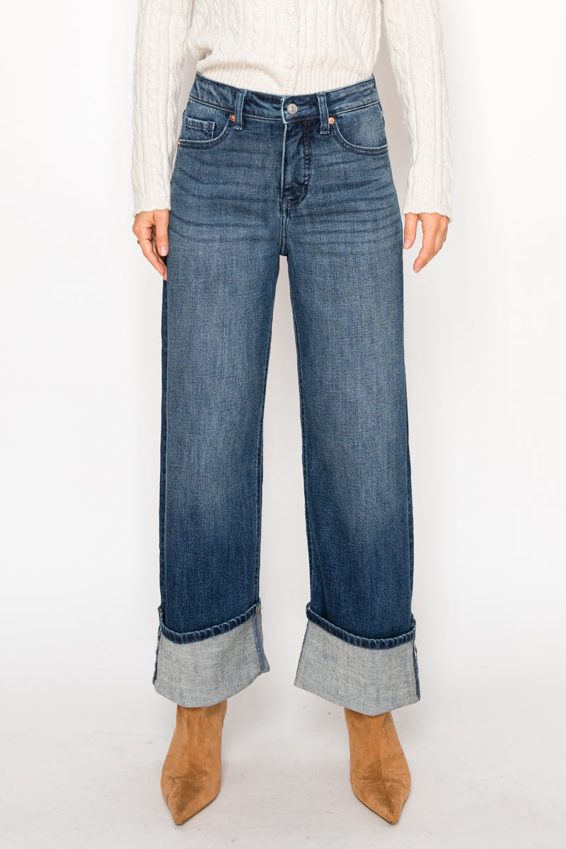 Tummy Control High Rise A-wide Jeans - Glamourous Grace